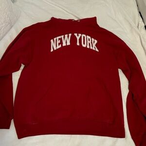 Red New York sweatshirt. Size large